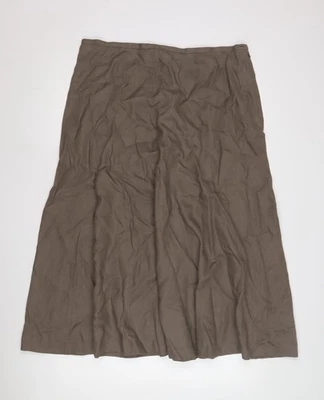 Windsmoor Women’s Brown Linen Skirt Size 14 - Image 1 of 4