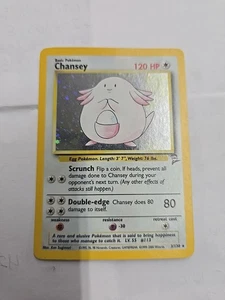 Pokémon TCG Chansey 3/130 - Base Set 2 - Holo Rare Vintage 1999 WOTC - Picture 1 of 6