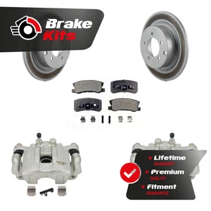 Rear Brake Caliper Coat Rotor & Semi-Metallic Pad Kit For 2007-2017 Jeep Patriot - Picture 1 of 1