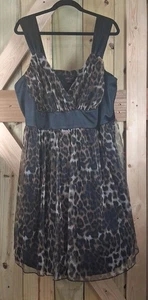 Torrid Party Dress Women's Plus Size 20 Sleeveless Lined Leopard Print Crinoline - Picture 1 of 7