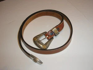 Vintage massives Neusilber mit Ledergürtel Ranger Set - 35" - Bild 1 von 6