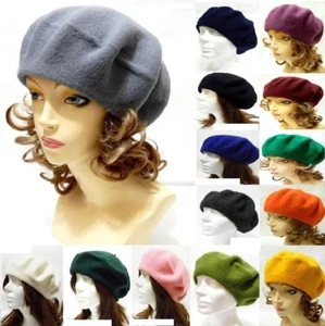 HIGH GUALITY Soft Wool Beret French Style Winter Spring Beret Hat Warm Dressy - Picture 1 of 25