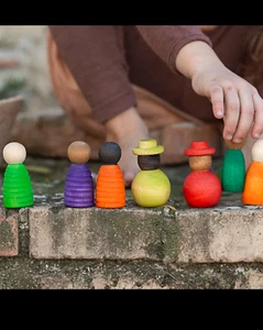 Children's/Toddler Building Blocks 12 pieces Montessori Style Eco friendly - Picture 1 of 4
