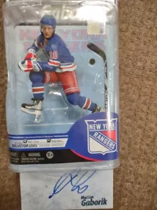 Marian Gaborik signed New York Rangers Mcfarlane Figure - Picture 1 of 3