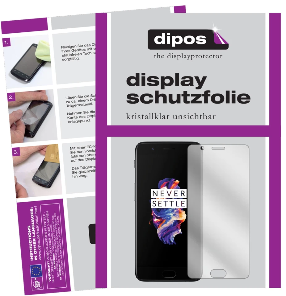 6x Pellicola per OnePlus 5 Protettiva Protezione Schermo Cristallo dipos - Immagine 1 di 4