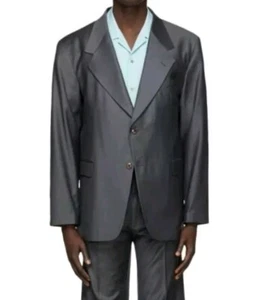 Martin Asbjorn Bruce Wool Blend Blazer Jacket Dark Grey Size 44 XS - Picture 1 of 11