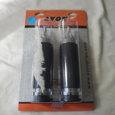 Avon Cable Throttle Memory Foam Grip Harley Davidson Motorcycles Black/Chrome Foto 1 de 3
