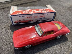 Japan Tin 1964 Corvette Coupe W/ Box Original Exc Cond Chevy Car Friction Works