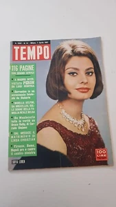 RIVISTA TEMPO N°14 1962 SOFIA LOREN- PERON -GRACE KELLY -LINDA CHRISTIAN - Foto 1 di 3