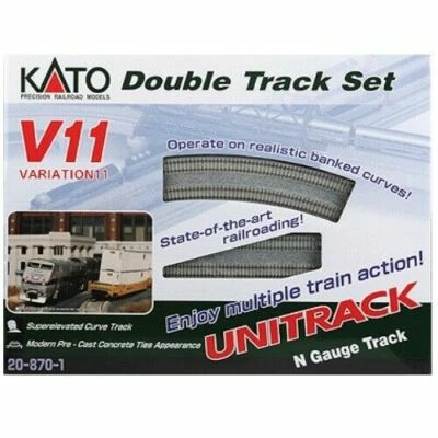 KATO USA ~ N Scale ~ New 2024 ~ V11 Double Track UniTrack Set ~ 20-870-1 - Image 1 of 2