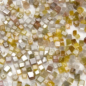 Natural Mix Color Undrilled Polished Cube Shape Loose Diamond 2 ct 1.5-2.5MM Nr0 - Picture 1 of 3
