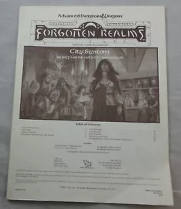 Advanced Dungeons & Dragons Waterdeep City of Splendors Booklet TSR (1988) - Bild 1 von 2