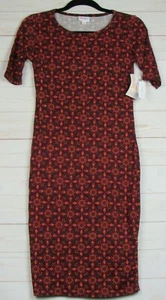 Abito donna Lularoe Julia nero con rosso taglia XXS nuovo con etichetta - Foto 1 di 3