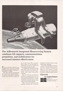Garrett AiResearch Astronaut Maneuvering System Print Ad 1965 - Picture 1 of 5