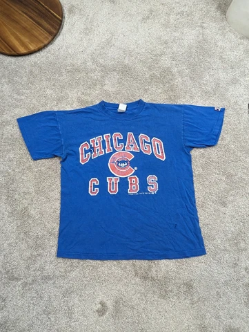 Vintage LOGO 7 MADE in USA Chicago Cubs Large Shirt 1991 Cotton Baseball Men MLB Cover