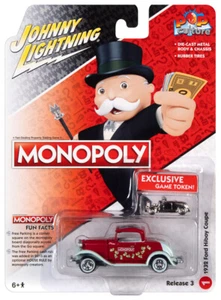 Johnny Lightning *MONOPLY* 1932 Ford Highboy Coupe mit Token *Neu in Verpackung* - Bild 1 von 2