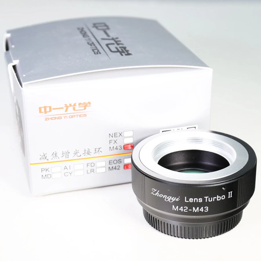Zhongyi Lens Turbo II Focal Reducer Booster Adapter M42 to Micro 4/3 M43 OM-D - Image 1 of 1