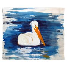 Betsy Drake Spring Creek Pelican Outdoor Wall Hanging 24x30