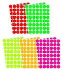 Small Stickers Neon Multi-color Labels 17 mm ~3/4'' Round Circle Dots 480 Pack