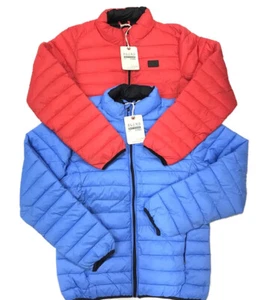 Blend Built In Blue Mens Puffer Jacket Quilted Warm Padded Full Zip