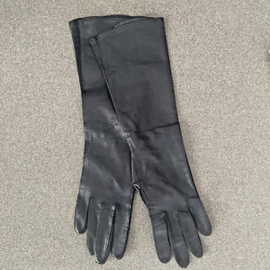 Vintage Women's Long Genuine Leather Gloves Size XS - Picture 1 of 6