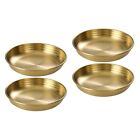 4 Pcs Stainless Steel Pickle Dish Sauce Serving Saucers Household