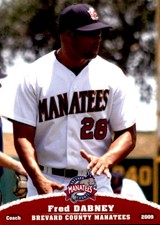 2009 Brevard County Manatees Grandstand #8 Fred Dabney Venice Florida FL Card