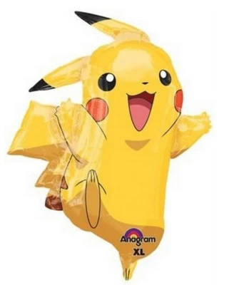 Balão foil Pokemon Pikachu & Friends 31 polegadas. Suprimentos para decoração de festa de aniversário - Imagem 1 de 4