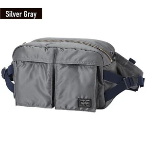 YOSHIDA COMPANY PORTER EXCHANGE PX TANKER WAIST BAG Silver Gray Pouch Japan New - Picture 1 of 15