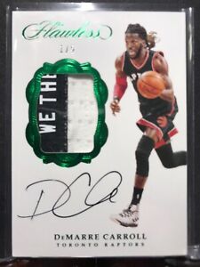 16-17 Flawless Emerald CARROLL AUTO #1/5 “WE THE NORTH” Raptors PATCH LOGO TAG