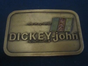 Hebilla de cinturón de metal vintage DICKEY-JOHN CORPORATION primera en Agrionics [j19f] - Imagen 1 de 2