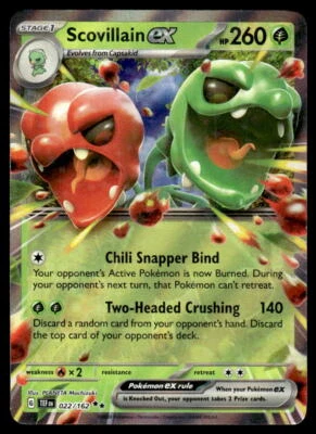 Pokemon TCG SV05: Temporal Forces #022/162 Scovillain ex NM - Image 1 of 2