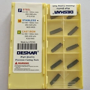 DESKAR 10pcs MGMN150-G LF6018 1.5mm groove cutting mill carbdie insert FOR steel - Picture 1 of 5