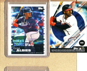Ozzie Albies-2 Card Lot-Both 2019 Topps Sticker-Braves-NMMT+ - Picture 1 of 1