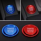 Tape Start Button Stickers Car Engine Ornament Key Ring Trim Cover Engine Start