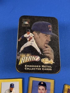 NOLAN RYAN KLASSISCHE GEPRÄGTE METALL SAMMLERKARTEN 5ER SET IN TIN VON COOPERSTOWN - Bild 1 von 5
