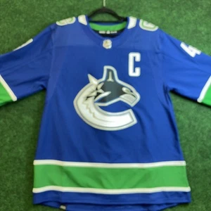 Adidas Primegreen Men JerseySize 54 Vancouver Canucks Quinn Hughes 43 Captain - Picture 1 of 10