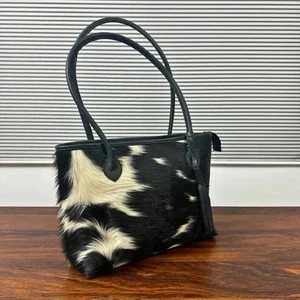 Bolso de cuero genuino para mujer | Bolso de mano de cuero de vaca occidental - Imagen 1 de 7