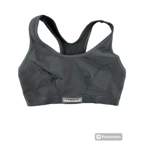 New Shock Absorber Black Racerback Hook & Eye Sports Bra Women's Size 34C - Picture 1 of 5