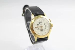 Mens Vintage Arsa Braille Gold Tone Watch Hand Wind WORKING - Picture 1 of 6
