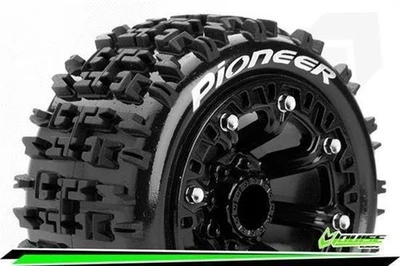 Louise ST-PIONEER 1-16 Truck Reifen Fertig Verklebt Soft 2.2" Felgen Schwarz REV - Bild 1 von 2