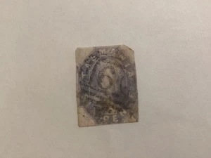 Tasmania 6d Slate imperf Queen Victoria Seven Seas 4 Barrel cancel 6 - Picture 1 of 2