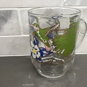 Vintage green hummingbird Bird Glass Coffe / ArkansasCollectors Mug - Picture 1 of 9