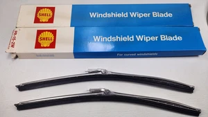 2 SHELL PR-15-2W Curve Wiper Blades 15” Wiper Blades Set Stainless Made in USA - Picture 1 of 9