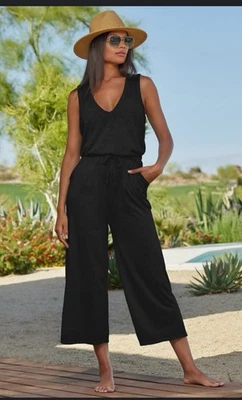 Cubierta BECCA Beach Date negra sin mangas nueva con etiquetas talla L Foto 1 de 4