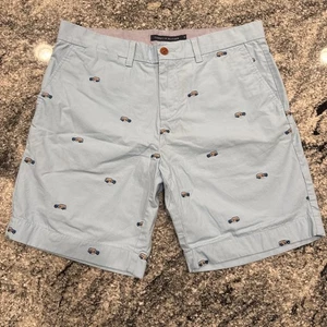 Tommy Hilfiger - Pantaloncini blu cipria da uomo - taglia 34 Woody Wagon Design #612 - Foto 1 di 10