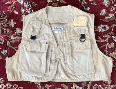 L.L. Chaleco de pesca con mosca Bean vintage para hombre talla XL - caqui beige 16 bolsillos Foto 1 de 4
