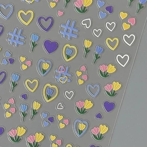 Soft Embossed Nail Sticker Decal Nail Art Sticker for Nail Art Decoration - Picture 1 of 5