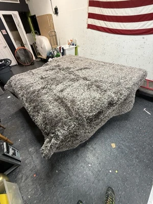 ALFOMBRA PELUDA DE LUJO ALFOMBRA DE PROXIMIDAD ETHAN ALLEN GRIS Foto 1 de 4