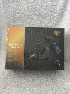 Three Channels 4K Dash Cam 8MP HD Camera Video 2.0" Display - Picture 1 of 4